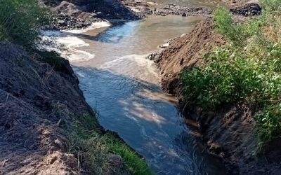 EL MUNICIPIO RECONSTRUYÓ 3 MIL METROS DE UN CANAL PARA LLEVAR AGUA A LA ISLA DEL RÍO DIAMANTE Y EL PARQUE MARIANO MORENO