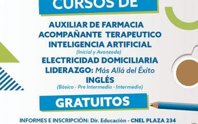 ESTÁN ABIERTAS LAS INSCRIPCIONES PARA LOS CURSOS GRATUITOS DE EDUCACIÓN