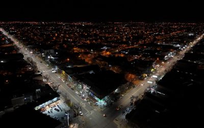 OMAR FÉLIX SUPERVISÓ LA COLOCACIÓN DE NUEVAS LUCES LED Y ANTICIPÓ MÁS INVERSIONES