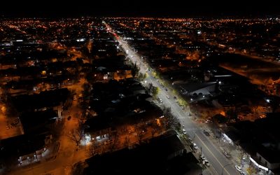 TODA LA TRAZA DE AVENIDA BALLOFFET QUEDÓ ILUMINADA CON LUCES LED