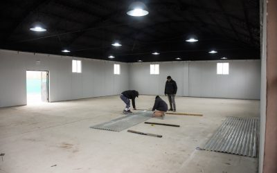 OBRAS EN LAS MALVINAS: EL SALÓN COMUNITARIO CASI LISTO, MIENTRAS AVANZAN LA BIBLIOTECA Y LA PLAZA TABANERA