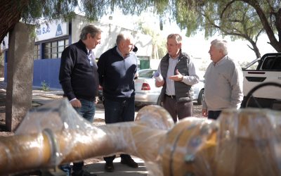 GASODUCTO: YA ESTÁ EL 100% DE LOS MATERIALES PARA TERMINAR LA OBRA Y OMAR FÉLIX LOS SUPERVISÓ