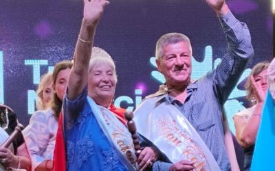 NILDA OLIVARES Y EDUARDO CRUZATE LOS NUEVOS REINA Y REY DEL ADULTO MAYOR DE SAN RAFAEL