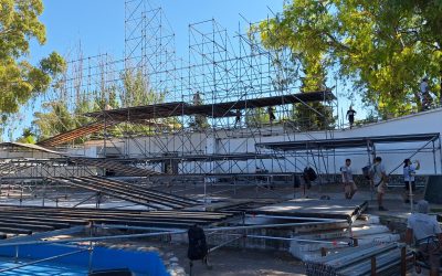 EN EL CHACHO SANTA CRUZ YA SE ARMA EL ESCENARIO DE LA VENDIMIA “TIERRA DE SUEÑOS”