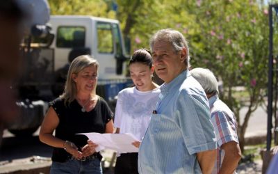 OBRAS EN MARCHA: EL INTENDENTE OMAR FÉLIX SUPERVISÓ LOS TRABAJOS EN LA PLAZA “JUSTO RUFINO GUERRERO” DE CUADRO NACIONAL