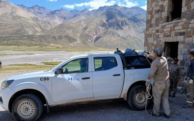 OPERATIVO DEL MUNICIPIO EN LA ALTA MONTAÑA SANRAFAELINA: LIMPIEZA EL HISTÓRICO HOTEL ABANDONADO DE EL SOSNEADO