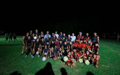 GRACIAS AL APORTE DEL MUNICIPIO, “LOS GLADIADORES” TIENEN SU CENTRO DEPORTIVO ILUMINADO