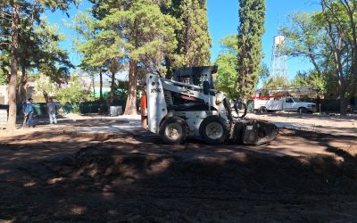 EL MUNICIPIO SIGUE EN MARCHA CON LAS OBRAS DE LA PLAZA DE ATUEL NORTE