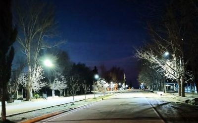 EL NIHUIL SIGUE SUMANDO LUCES LED: SE TRABAJÓ SOBRE EL BULEVAR DE INGRESO